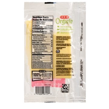 H-E-B Organics Sharp Cheddar Sliced Cheese