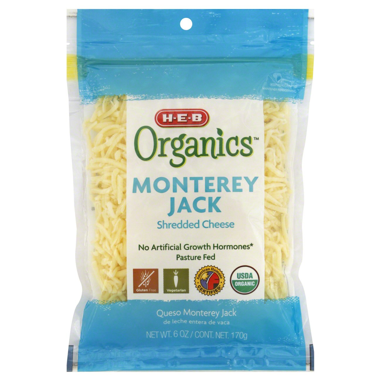 HEB Organics Monterey Cheese, Shredded Shop Cheese at HEB