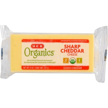 H-E-B Organics Sharp Cheddar Cheese