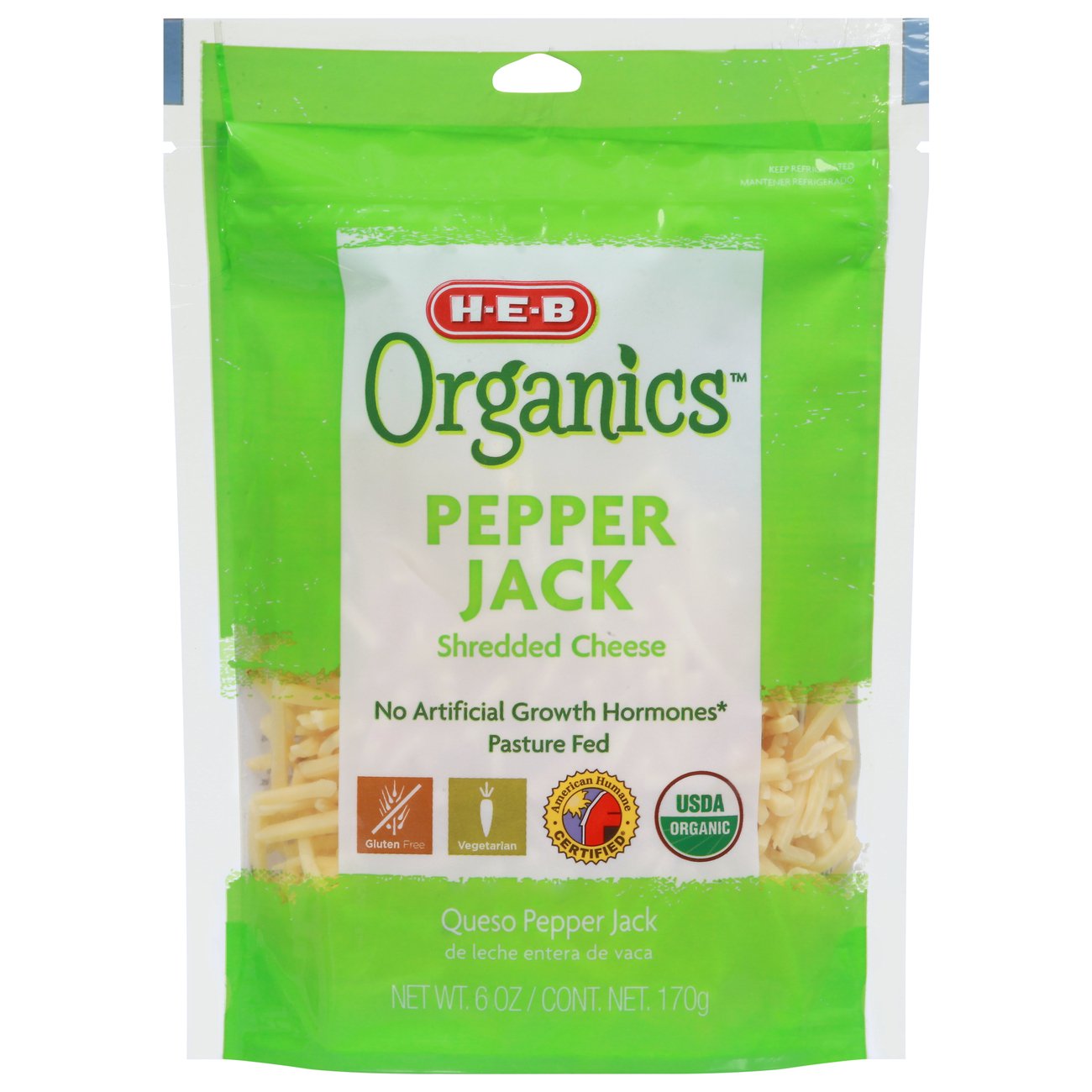 HEB Organics Pepper Jack Cheese, Shredded Shop Cheese at HEB