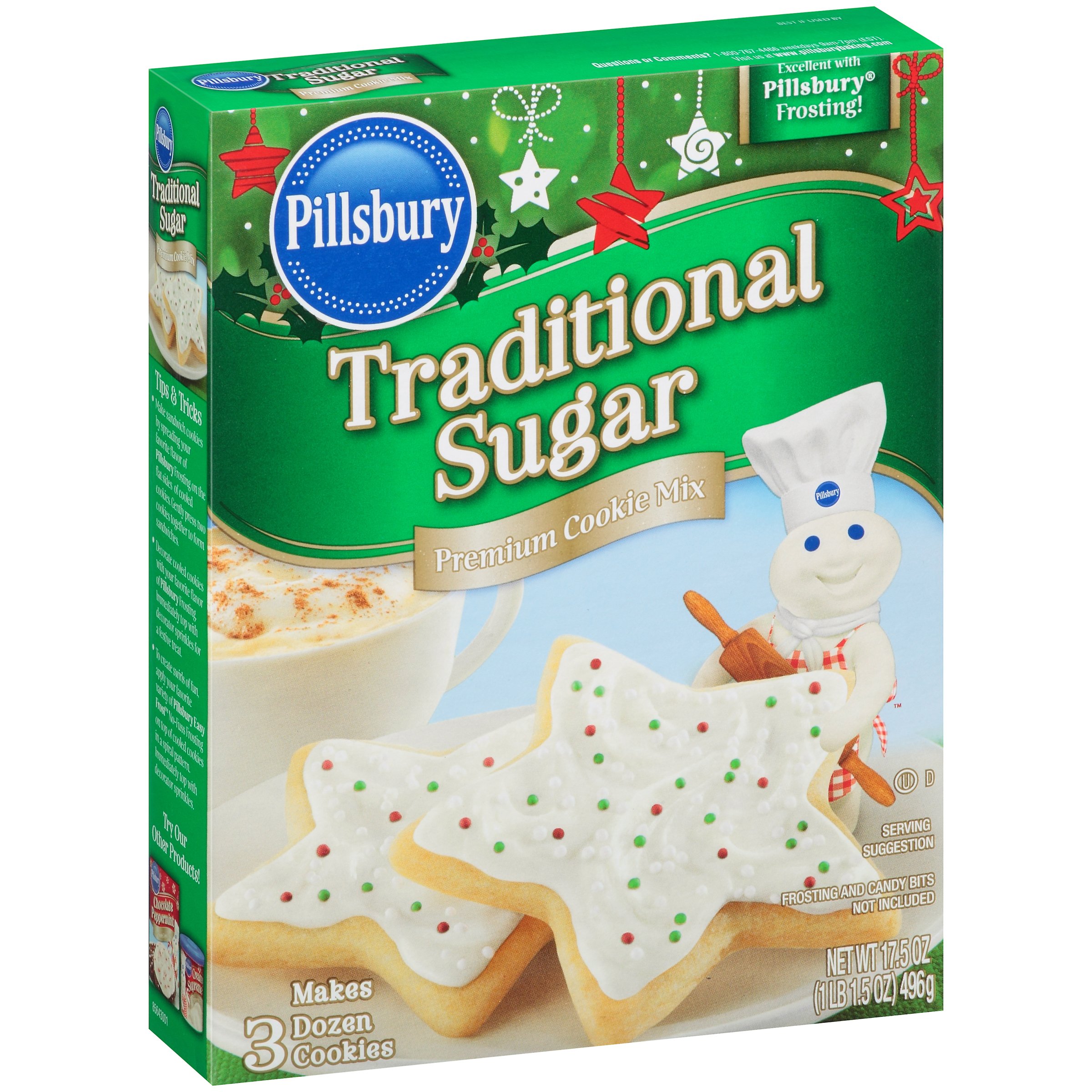 Pillsbury Holiday Traditional Sugar Cookie Mix Shop Icing Decorations At H E B