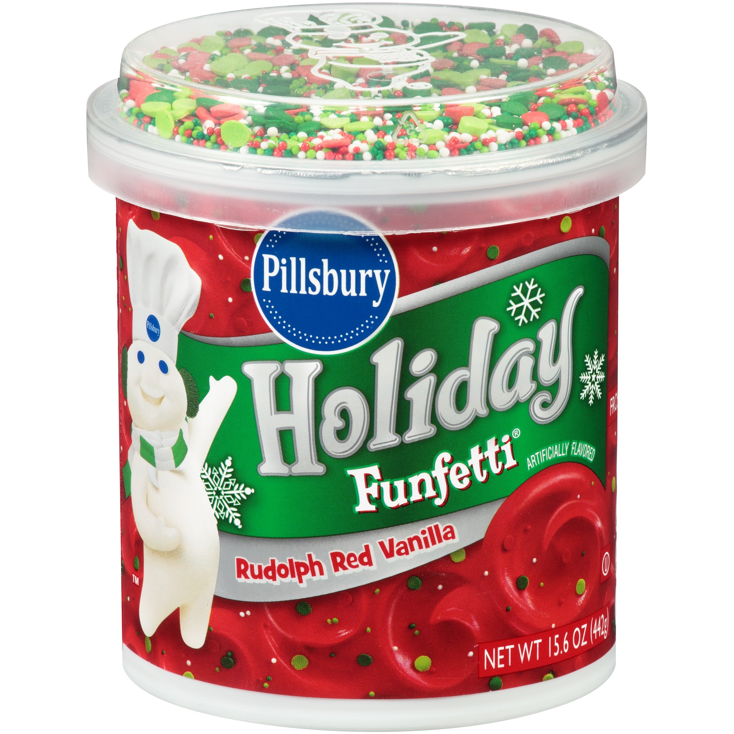 Pillsbury Holiday Funfetti Rudolph Red Vanilla Frosting Shop