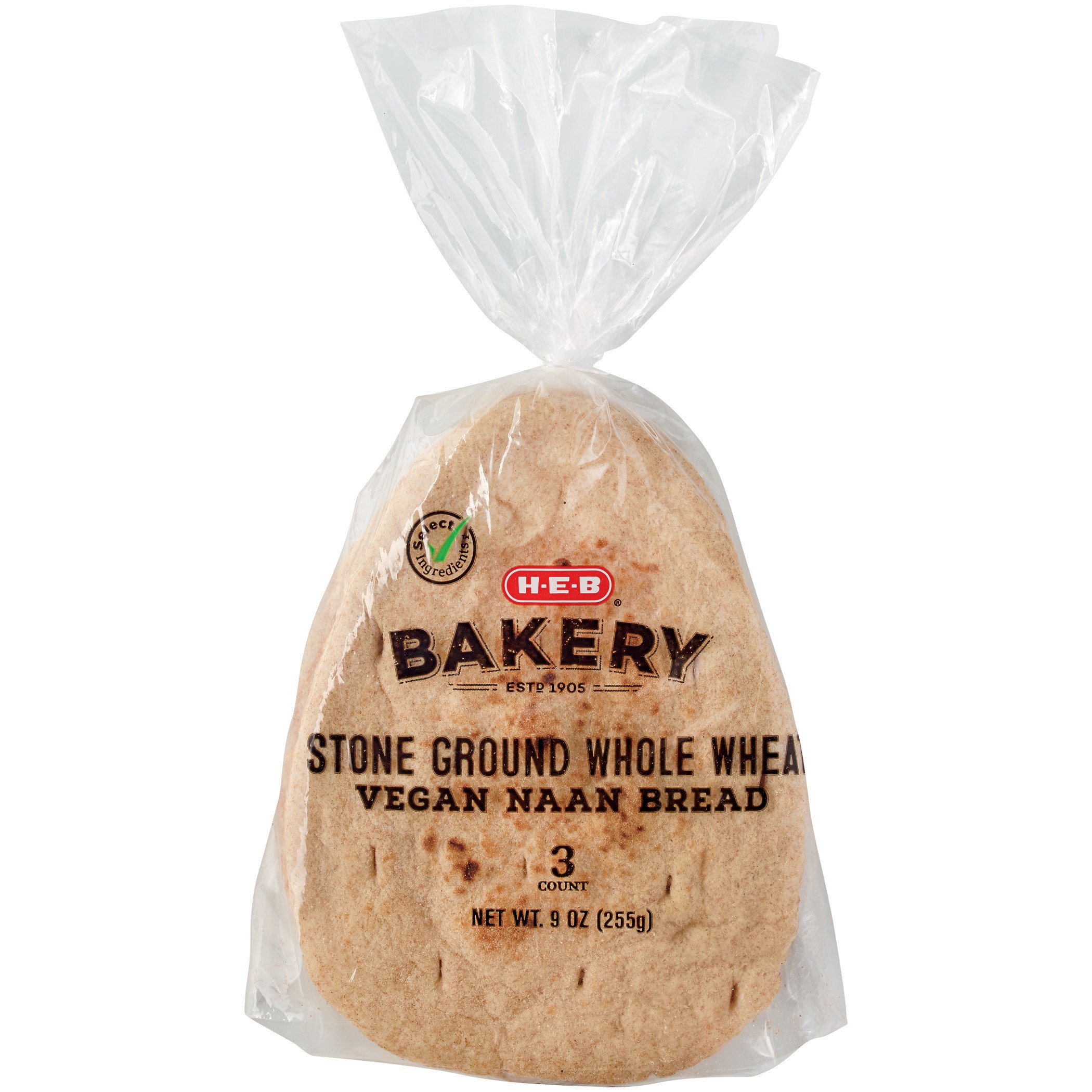 HEB Select Ingredients Whole Wheat Vegan Naan Shop Pitas & flatbread at HEB