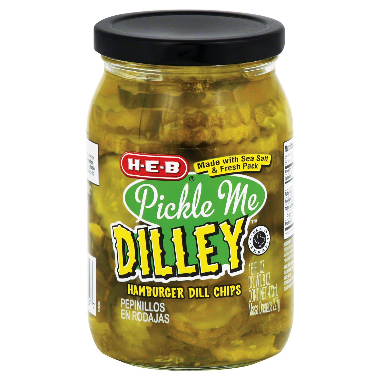 HEB Pickle Me Dilley Hamburger Dill Chips Shop Pickles & cucumber