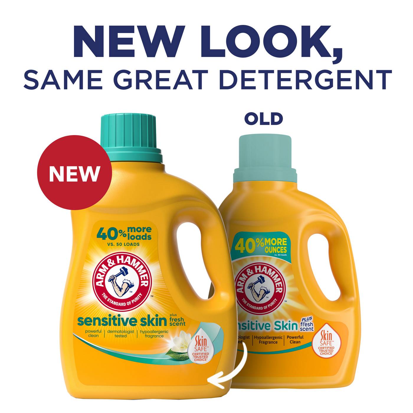 Arm & Hammer Sensitive Skin HE Liquid Laundry Detergent, 50 Loads -  Fresh; image 13 of 13