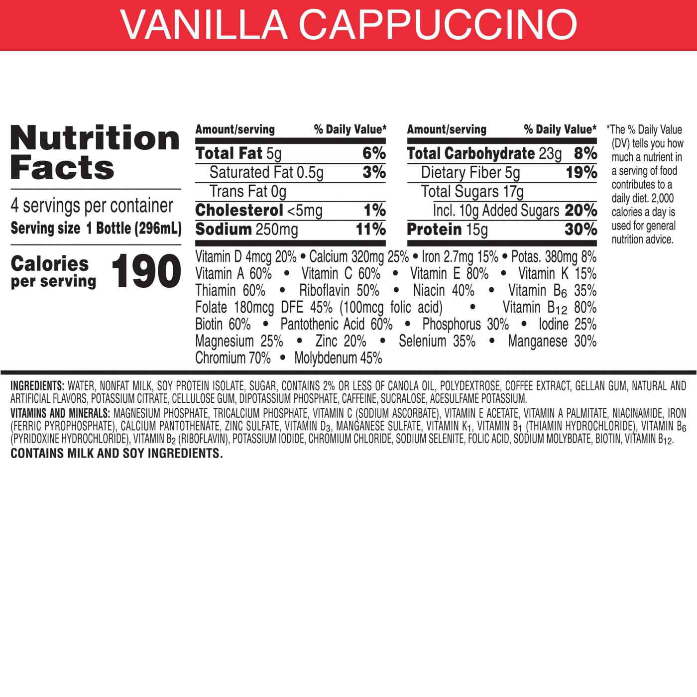 Kellogg's Special K Protein Shakes Vanilla Cappuccino; image 2 of 4