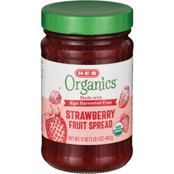 H-E-B Organics Strawberry Fruit Spread, 17 oz