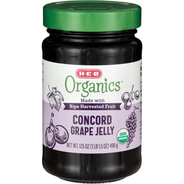 H-E-B Organics Concord Grape Jelly, 17.5 oz