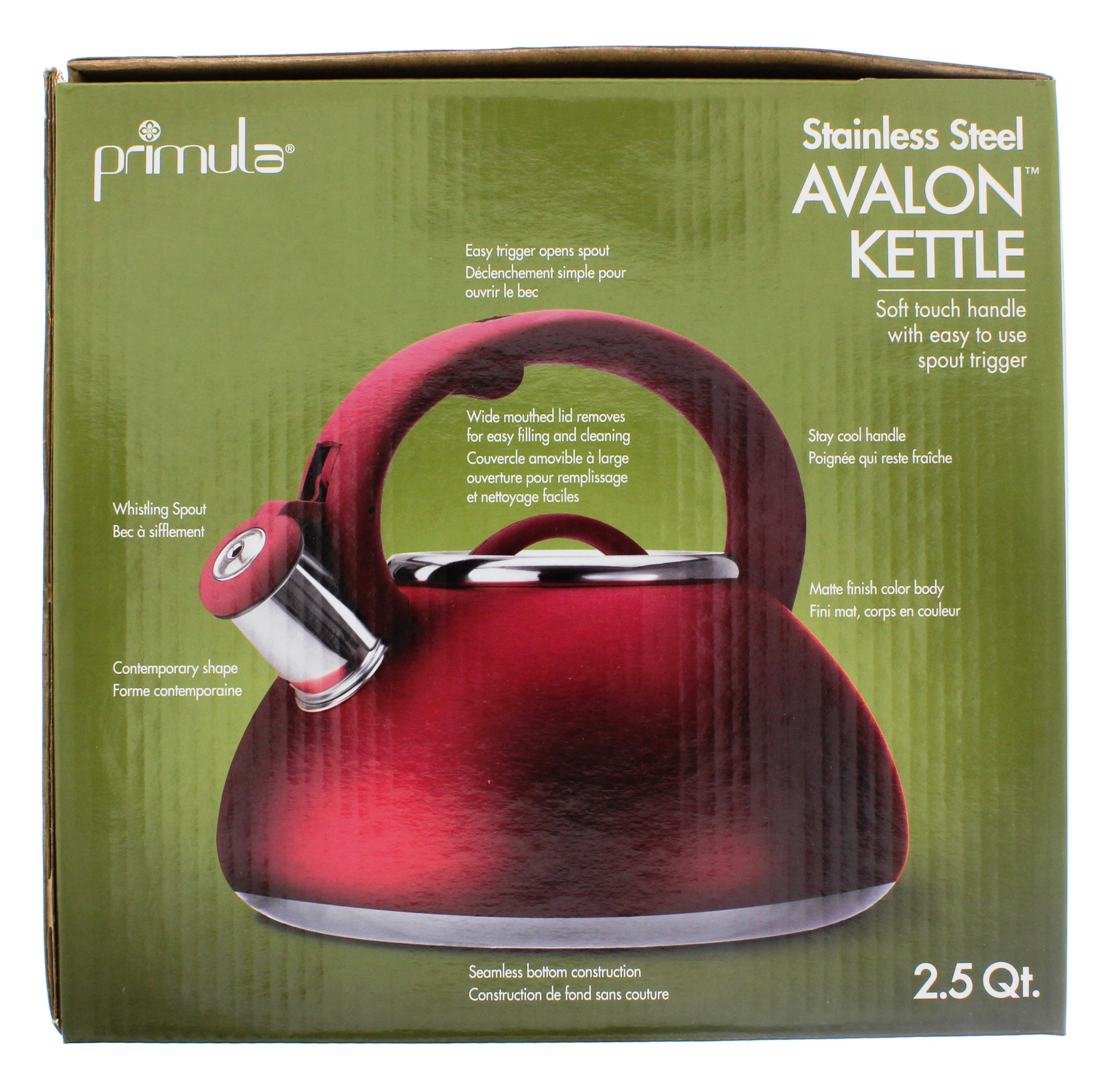 Primula Kettle, Avalon, Stainless Steel, 2.5 Quart