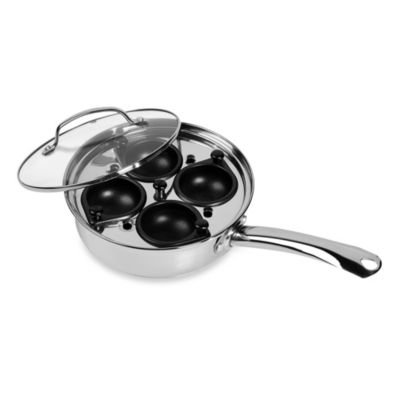 IMUSA 8 Inch Stainless Steel Egg Poacher With Glass Lid - Shop Stock ...