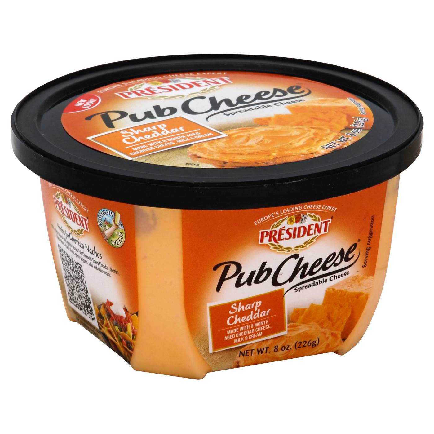 President Sharp Cheddar Pub Cheese; image 2 of 4