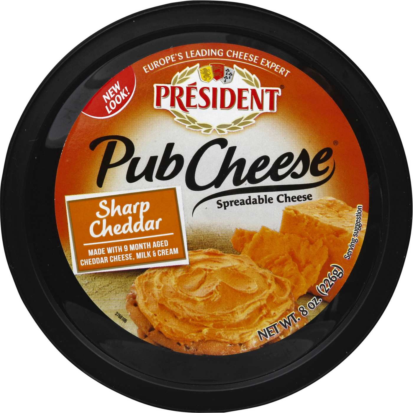 President Sharp Cheddar Pub Cheese; image 3 of 4