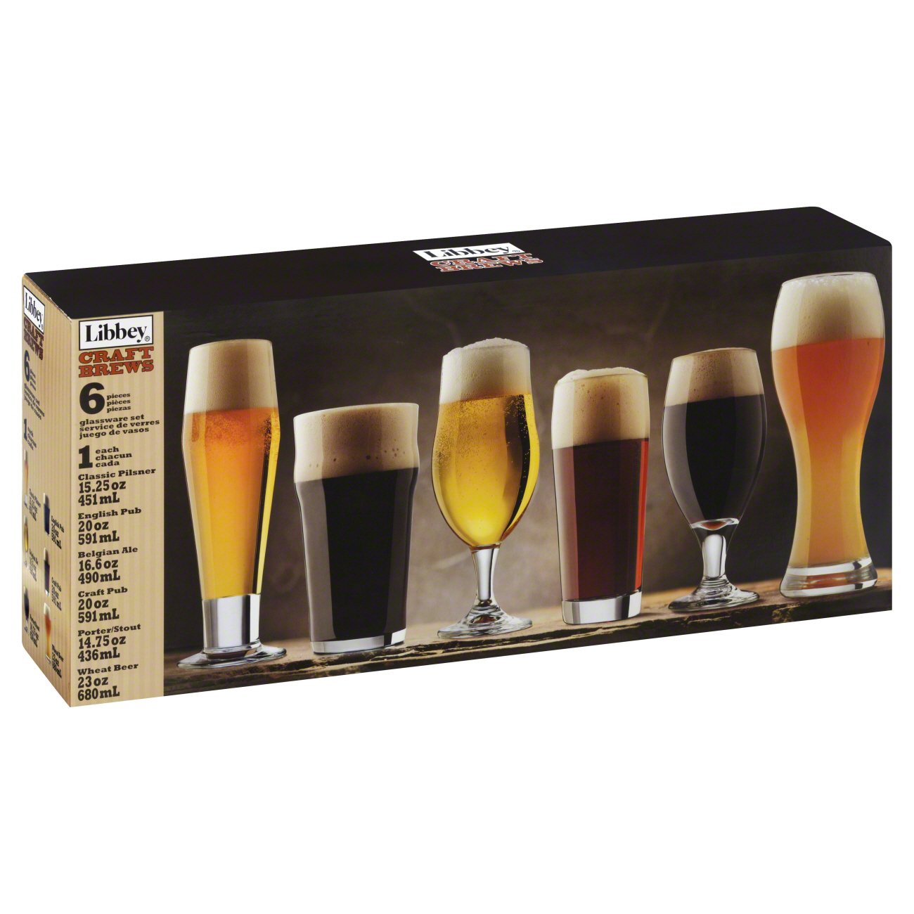 Libbey Craft Brews 6 Assorted Beer Glasses Shop Glasses And Mugs At H E B 1228