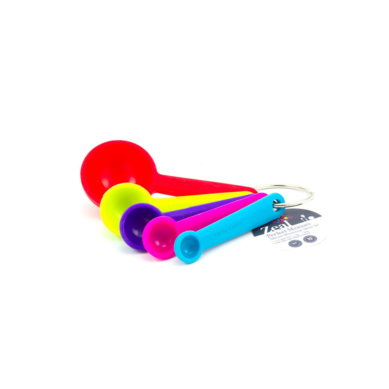 Multicolour Zeal Perfect Measure Silicone Measuring Spoon Set of 5 