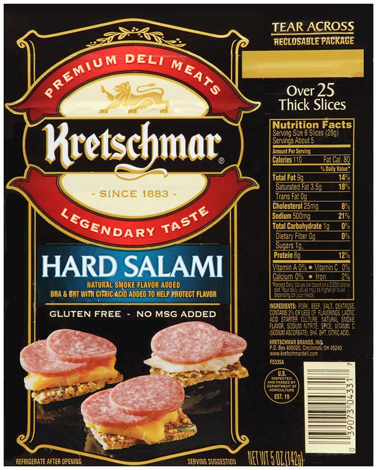 Kretschmar Hard Salami Shop Meat at HEB