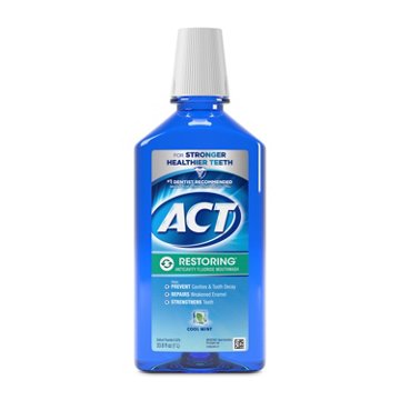 ACT Restoring Anticavity Fluoride Mouthwash - Cool Mint, 33.8 oz