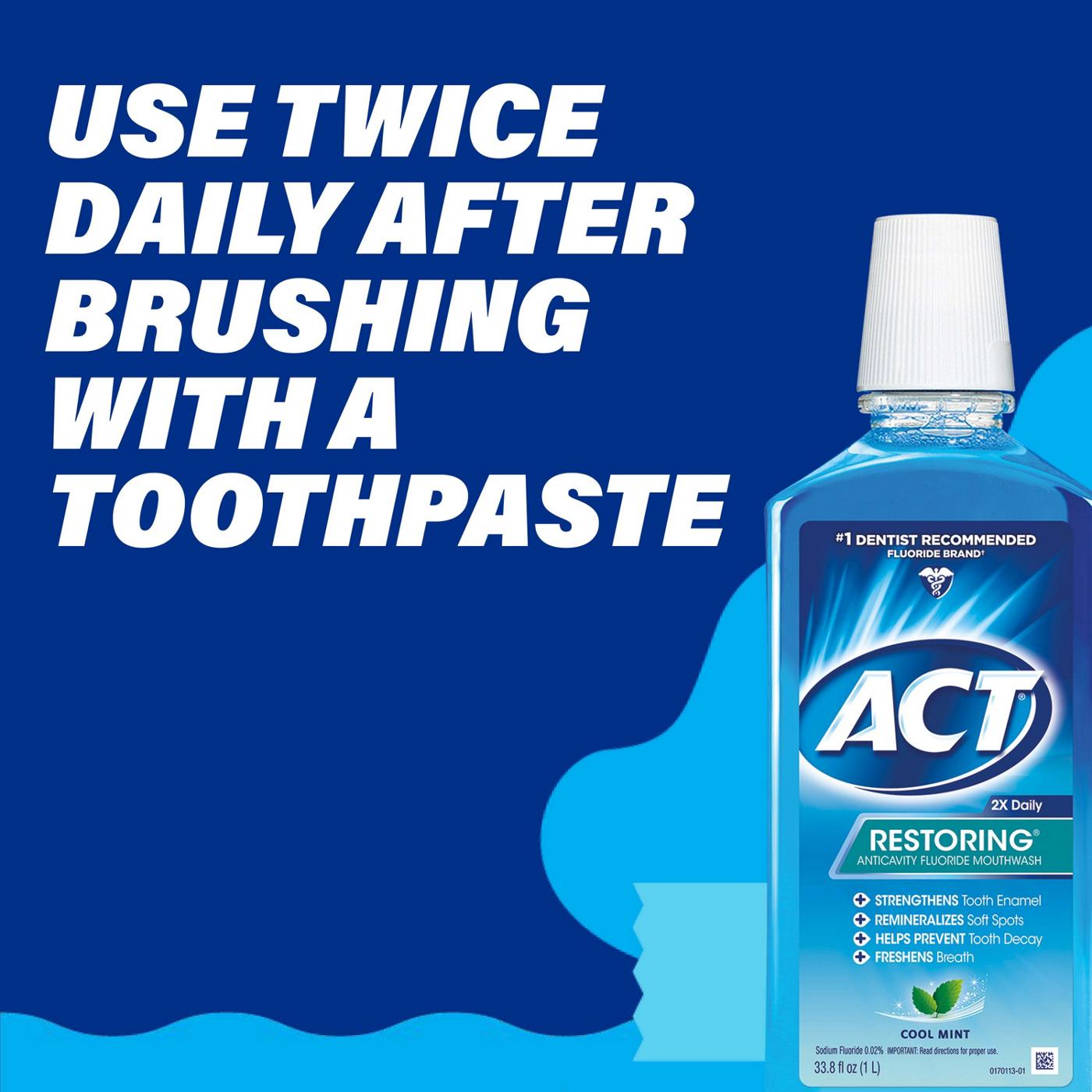 ACT Restoring Anticavity Fluoride Mouthwash - Cool Mint; image 5 of 5