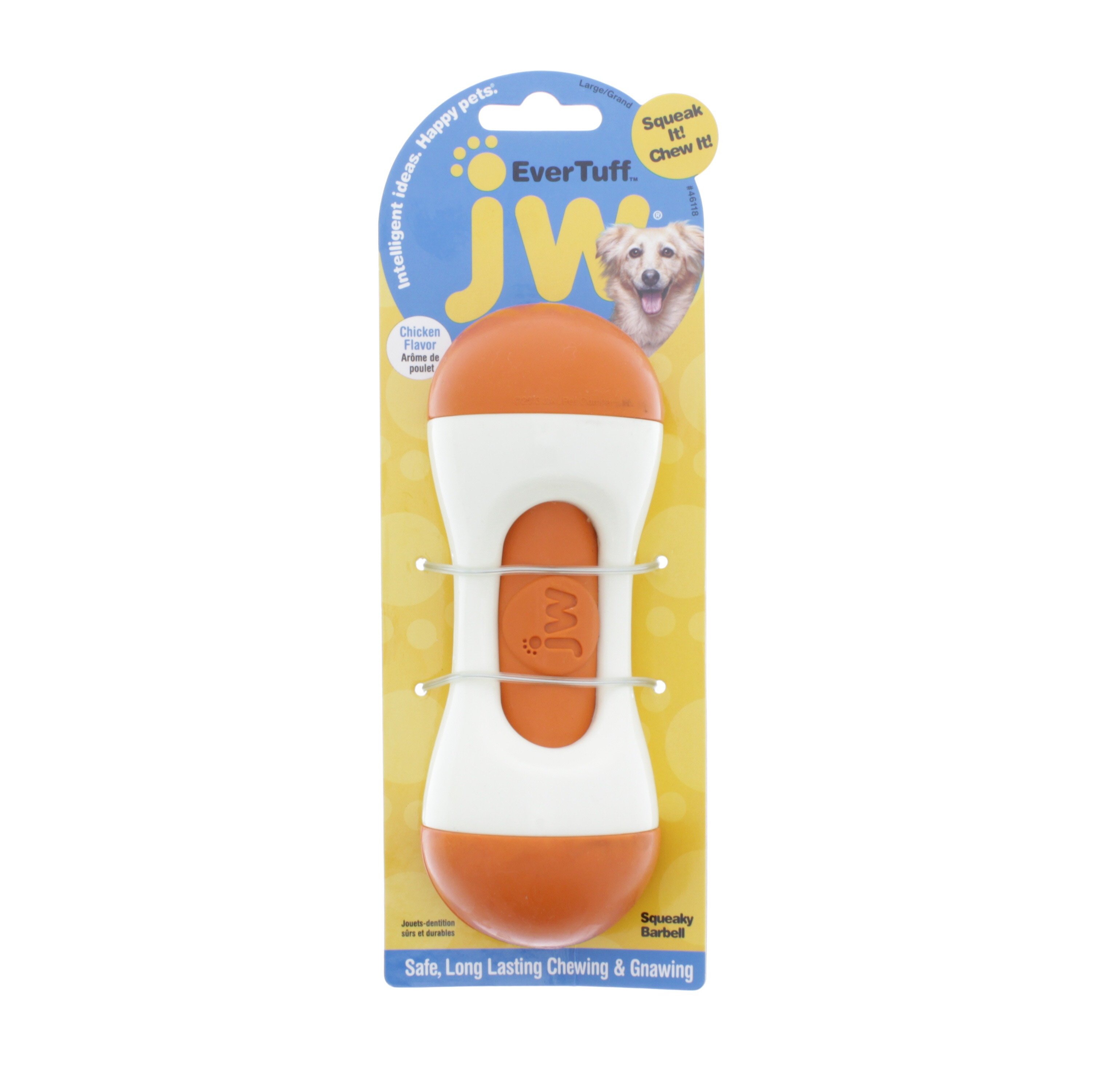 JW Large Squeaky Barbell Dog Toy, Assorted Colors - Shop Toys at H-E-B