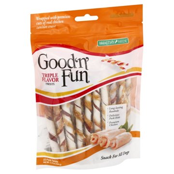 Healthy Hide Good 'n' Fun Triple Flavor Chews, 22 ct