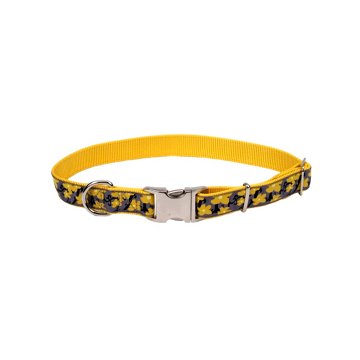 Coastal Pet Products Pet Attire 1 Inch Adjustable Collar with Yellow Buttercup Ribbon, EACH