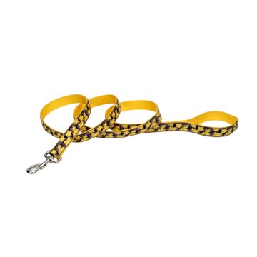 Coastal Pet Products Pet Attire 1 Inch X 6 Feet Nylon Leash with Yellow Buttercup Ribbon, EACH
