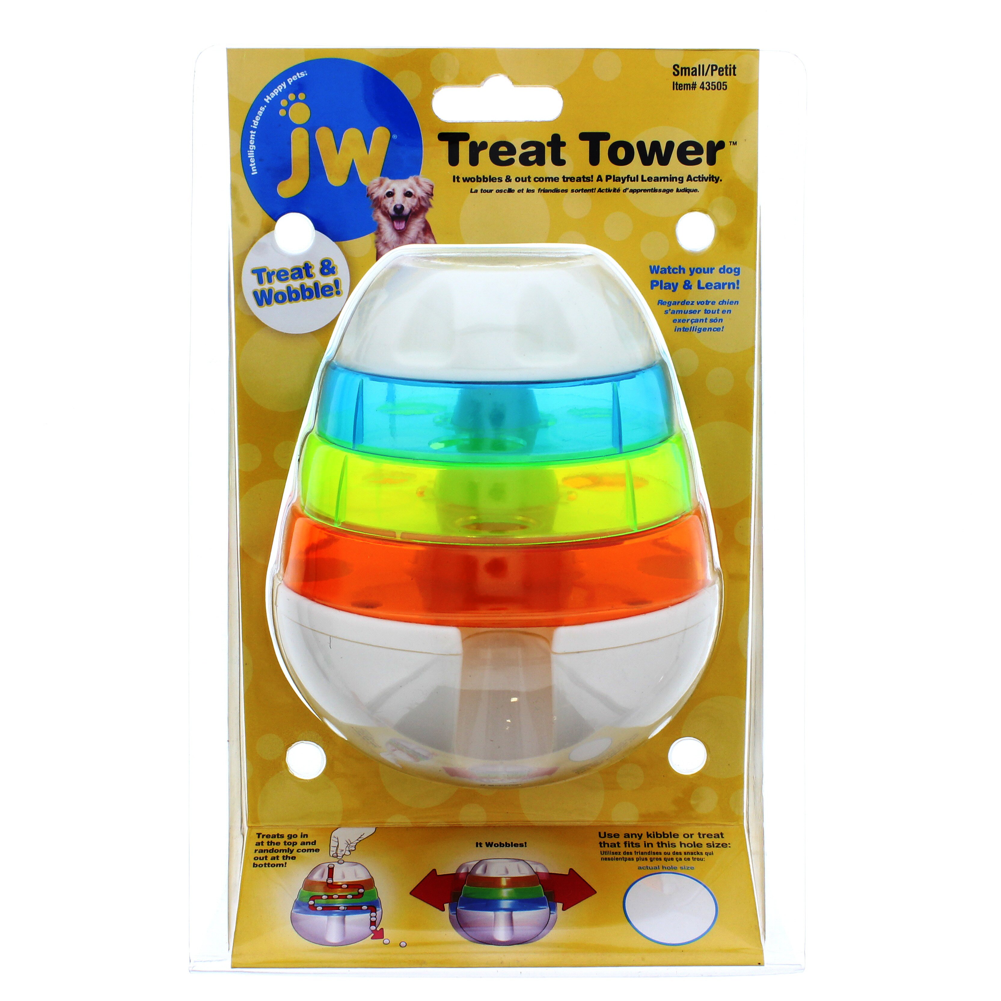 Petmate-New Color JW Pet Treat Tower Tumbler Puzzle Toy for Dog Long Time  Play
