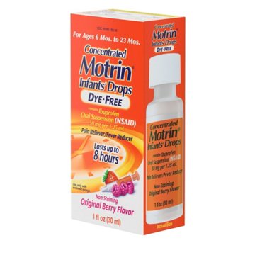 Infant's Motrin Concentrated Drops, Dye-Free, Berry
