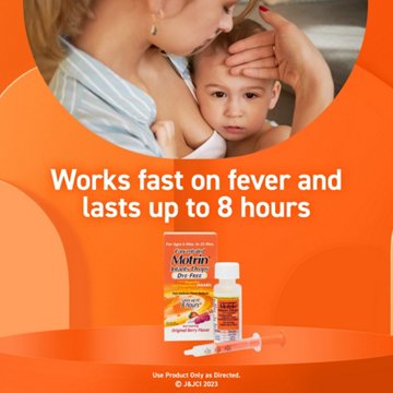 Infant's Motrin Concentrated Drops, Dye-Free, Berry