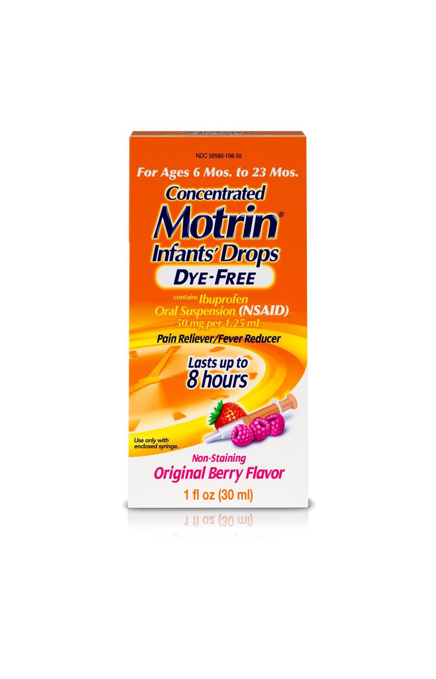 Infant's Motrin Concentrated Drops, Dye-Free, Berry; image 1 of 7