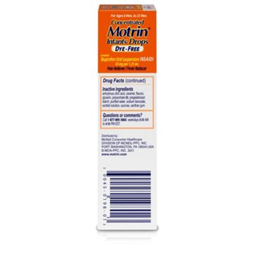 Infant's Motrin Concentrated Drops, Dye-Free, Berry