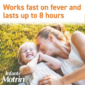 Infant's Motrin Concentrated Drops, Dye-Free, Berry
