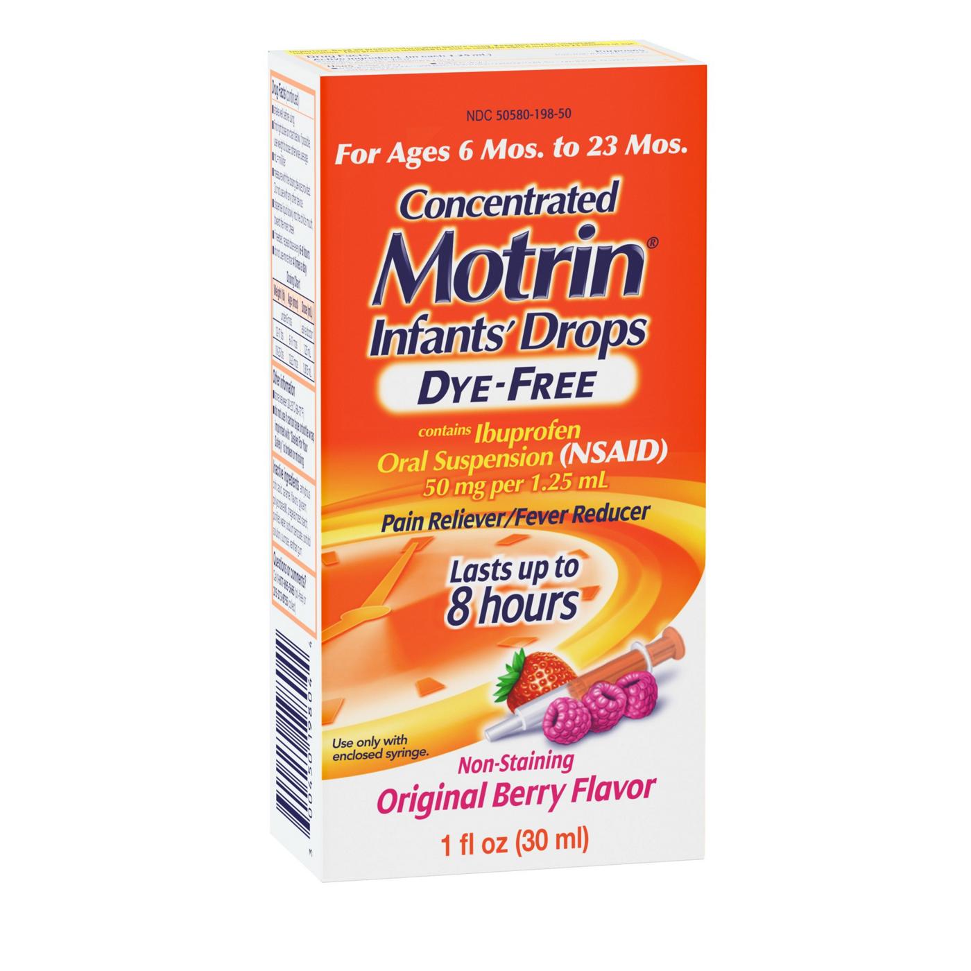 Infant's Motrin Concentrated Drops, Dye-Free, Berry; image 13 of 14