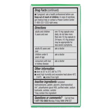 H-E-B Allergy Relief  Cetirizine 24 Hour Softgels – 10 mg, 25 ct