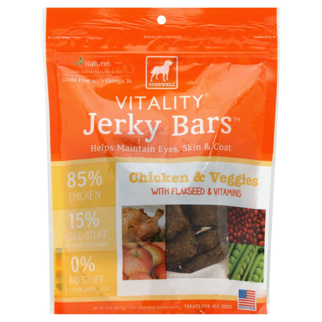 Dogswell Vitality Chicken and Veggies Jerky Bars Shop Jerky Treats at
