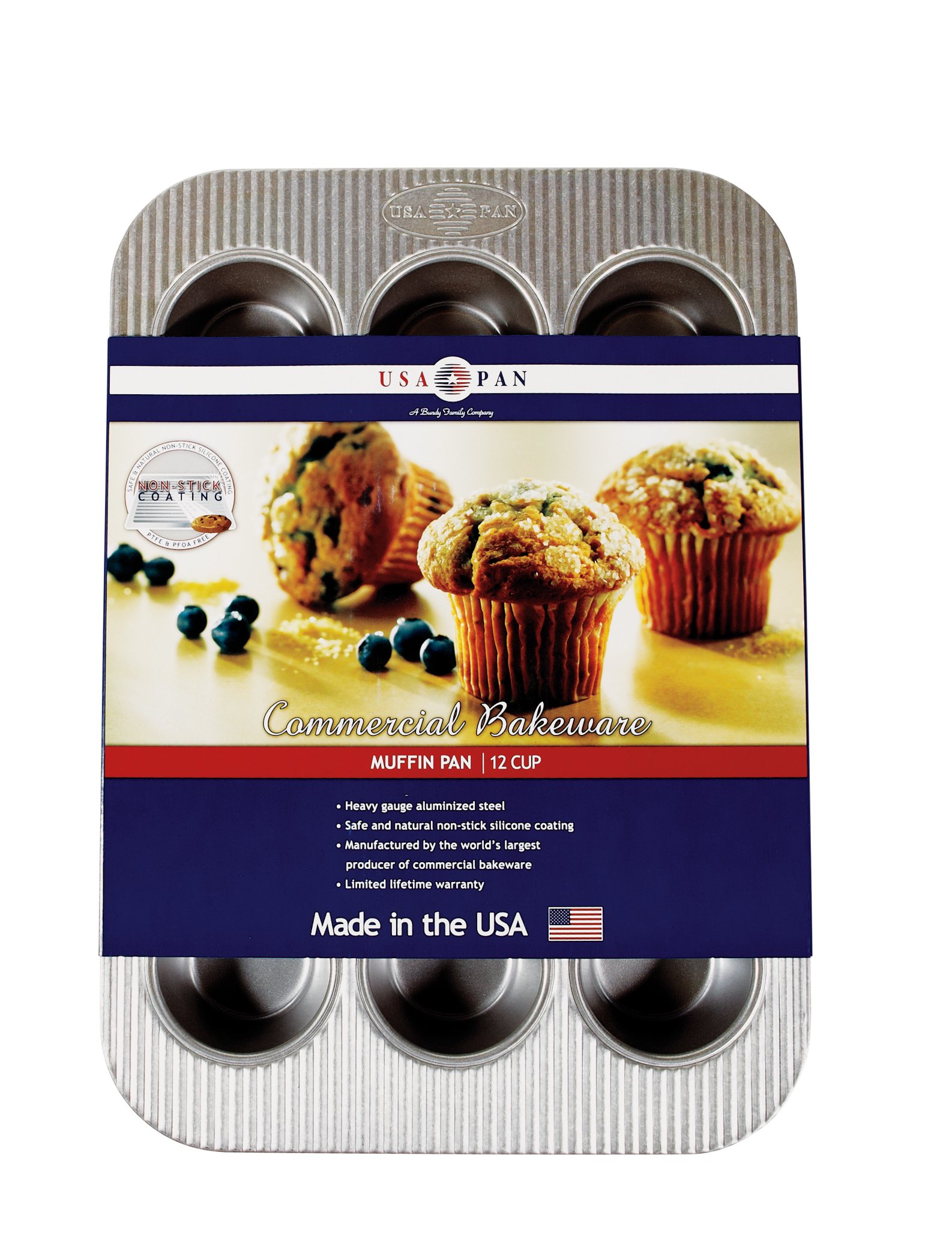 Muffin Pan with Lid, 12 Cups Nonstick - USA Pan