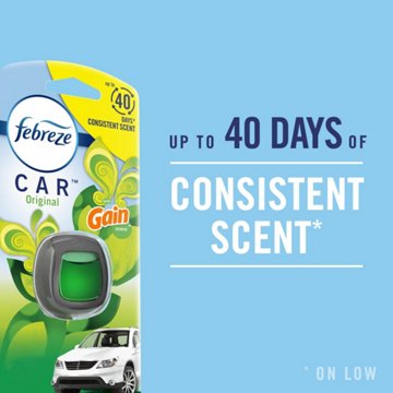 Febreze Car Gain Original Scent Odor-Eliminating Vent Clips, 2 ct