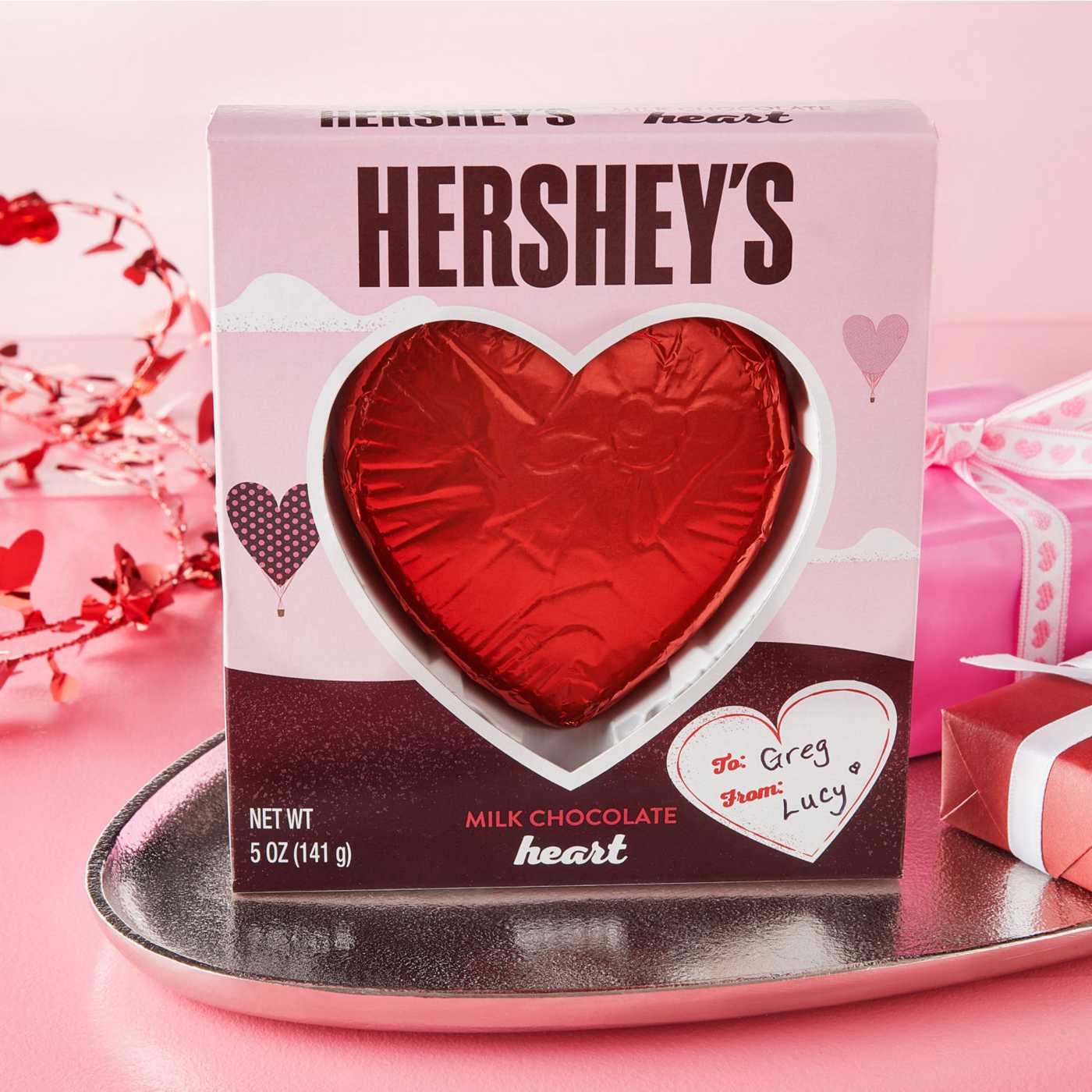 Hershey's Milk Chocolate Heart Valentine's Candy; image 3 of 7