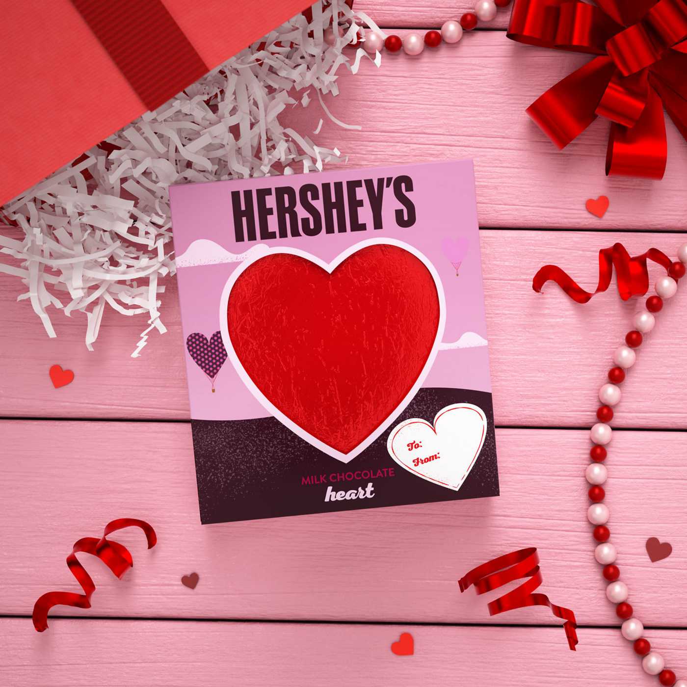 Hershey's Milk Chocolate Heart Valentine's Candy; image 7 of 7