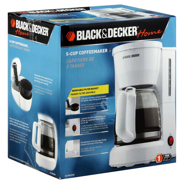 Black & Decker Home White 5-Cup Coffeemaker - Shop Coffee makers at H-E-B