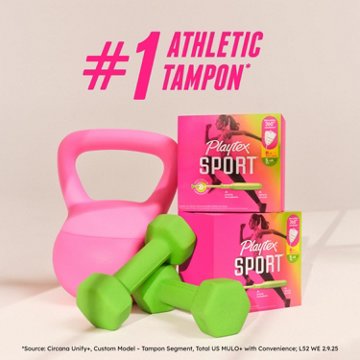 Playtex Sport Tampons Multipack - Regular & Super, Unscented, 48 ct