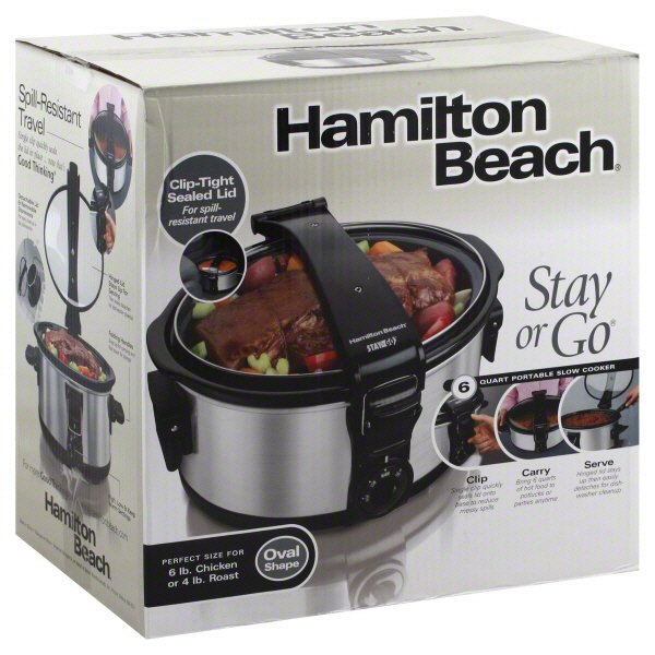 Hamilton Beach Stay Or Go 6Quart Portable Slow Cooker Shop Cookers