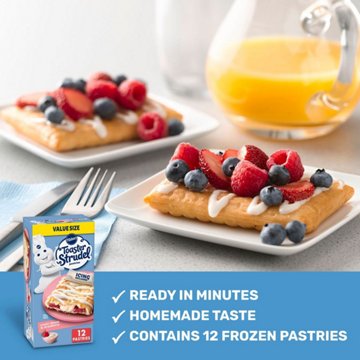 Pillsbury Toaster Strudel Frozen Pastries - Cream Cheese & Strawberry, Value Size, 12 ct