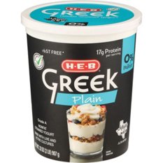 H-E-B 17g Protein Nonfat Greek Yogurt - Plain, 32 oz | Joe V's