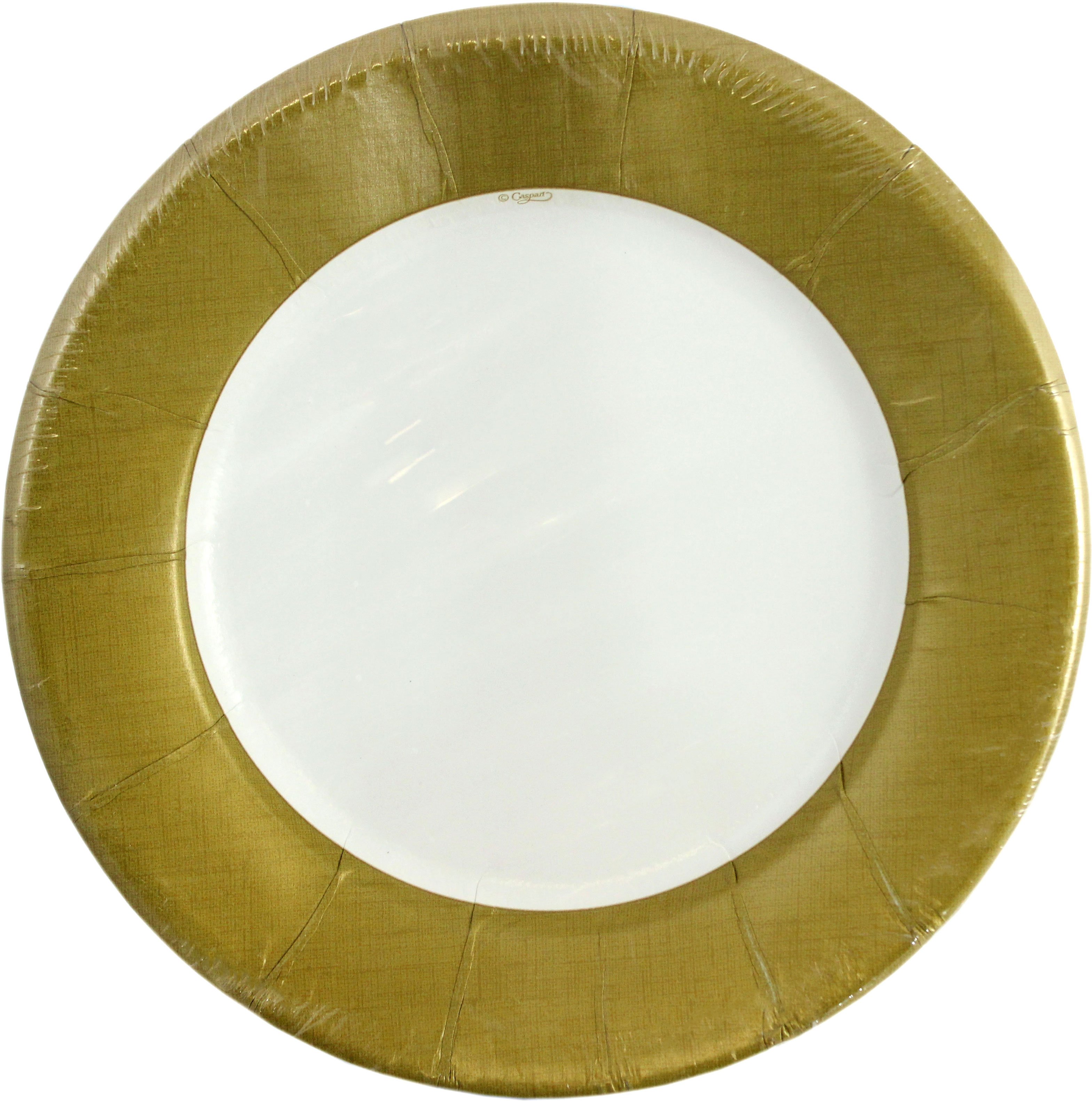 CASPARI Salad Plate Linen Gold Shop Disposable Kitchenware at HEB