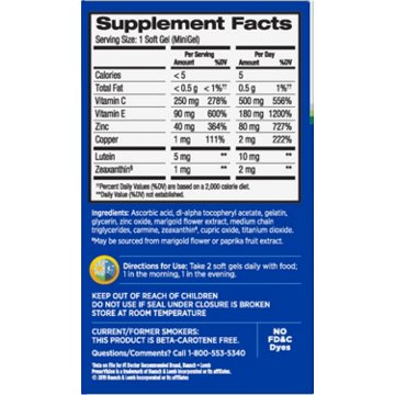 Preservision AREDS 2 Formula + Multivitamin Eye Vitamin with Lutein and Zeaxanthin Softgels, 120 ct