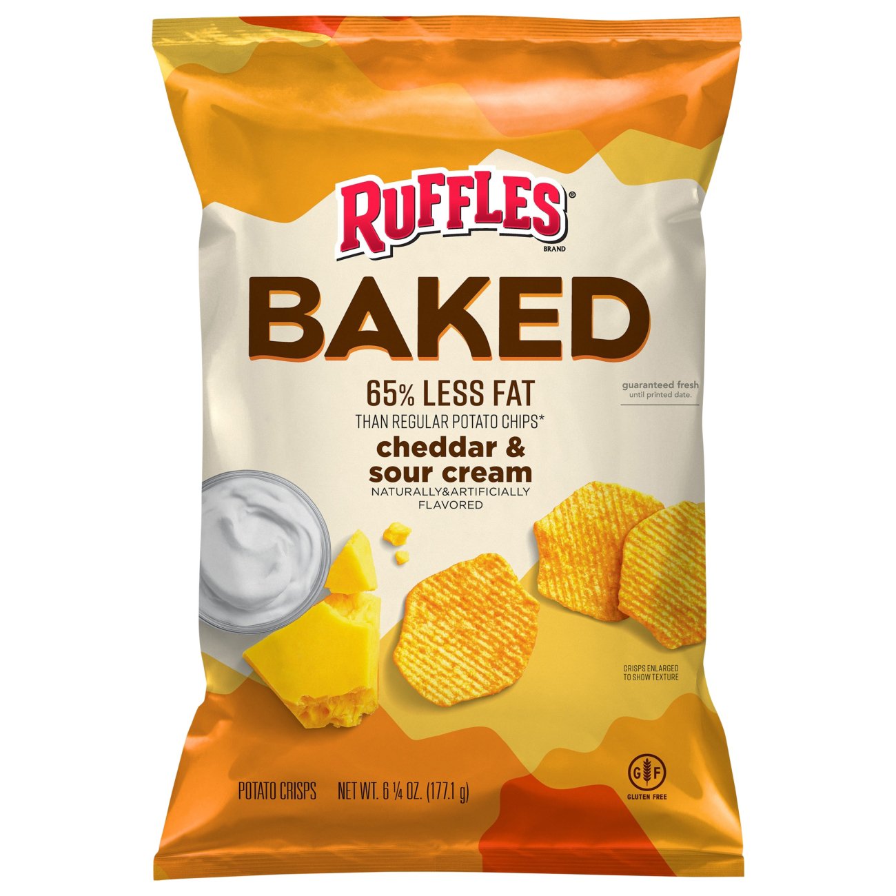 Ruffles Oven Baked Cheddar & Sour Cream Potato Crisps Shop Chips at HEB