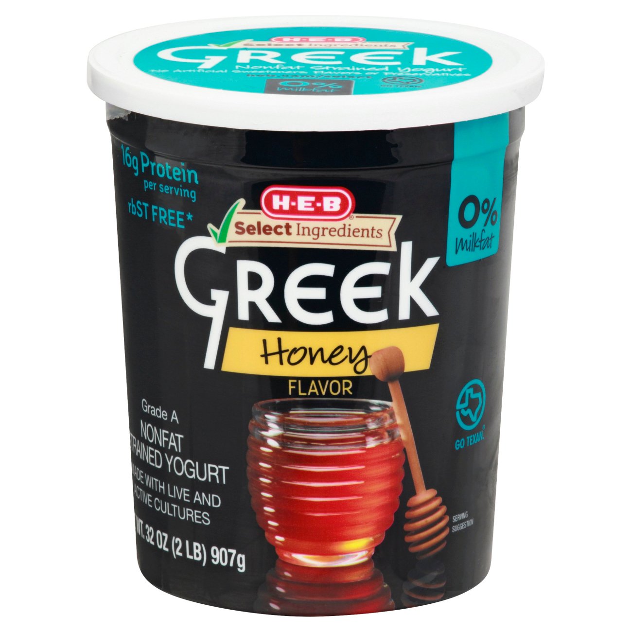 H-E-B Select Ingredients Non-Fat Honey Greek Yogurt - Shop Yogurt At H-E-B