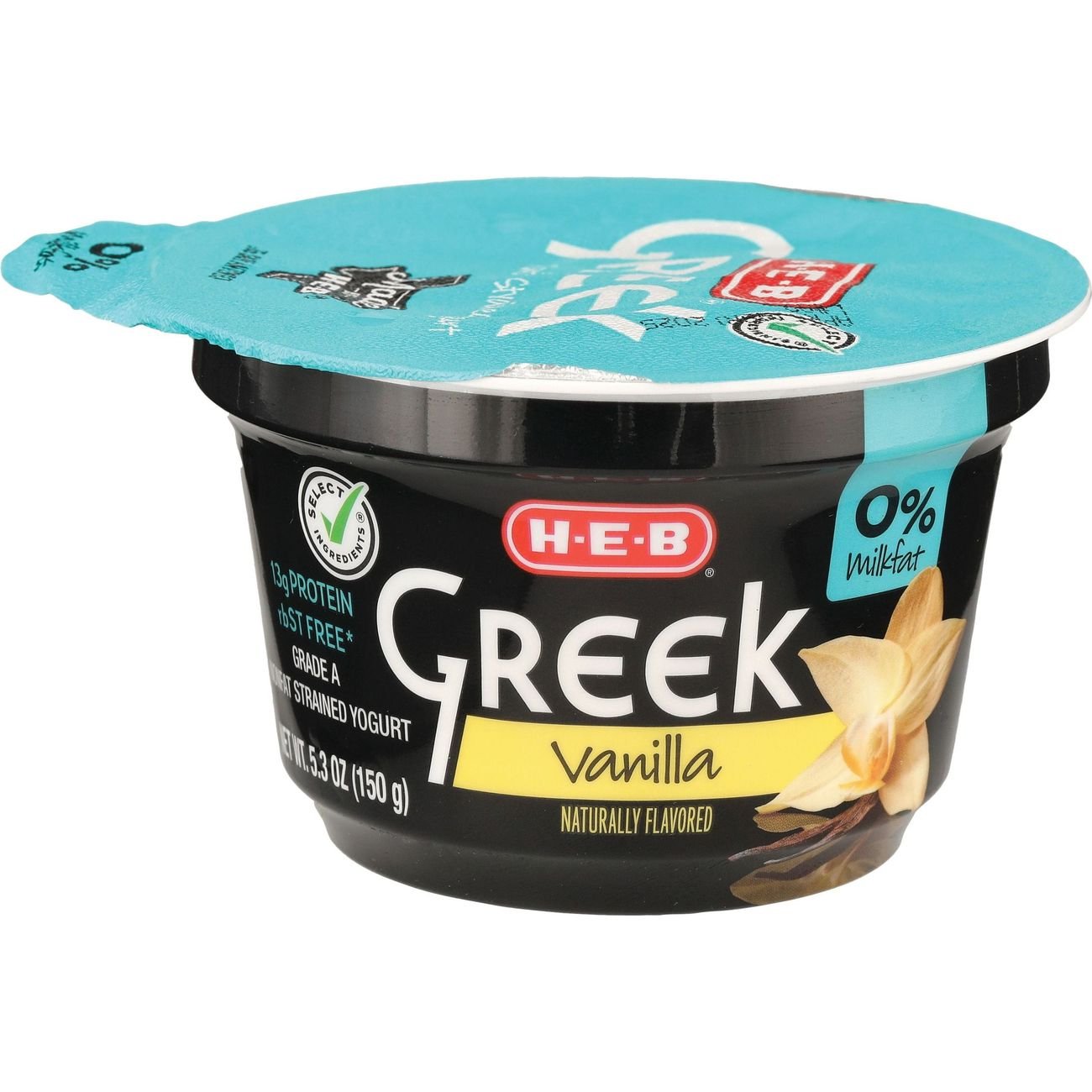 HEB 13g Protein Nonfat Greek Yogurt Vanilla Shop Yogurt at HEB