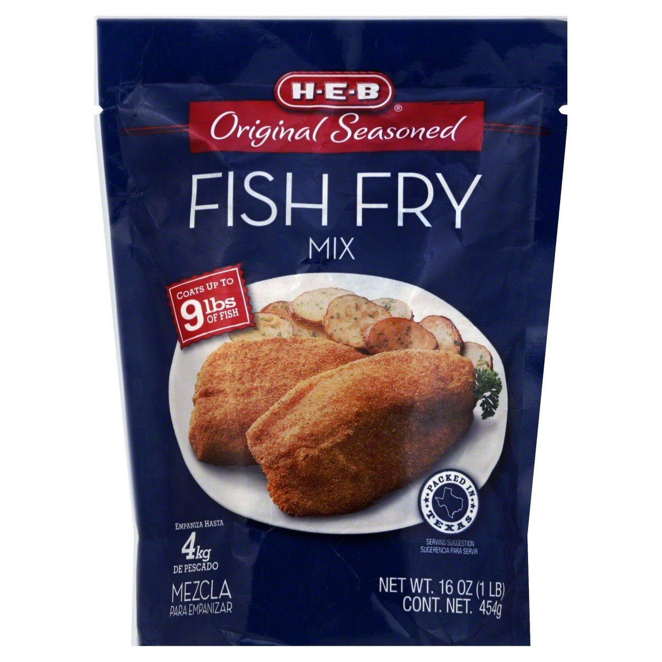 HEB Original Seasoned Fish Fry Mix Shop Breading & crumbs at HEB