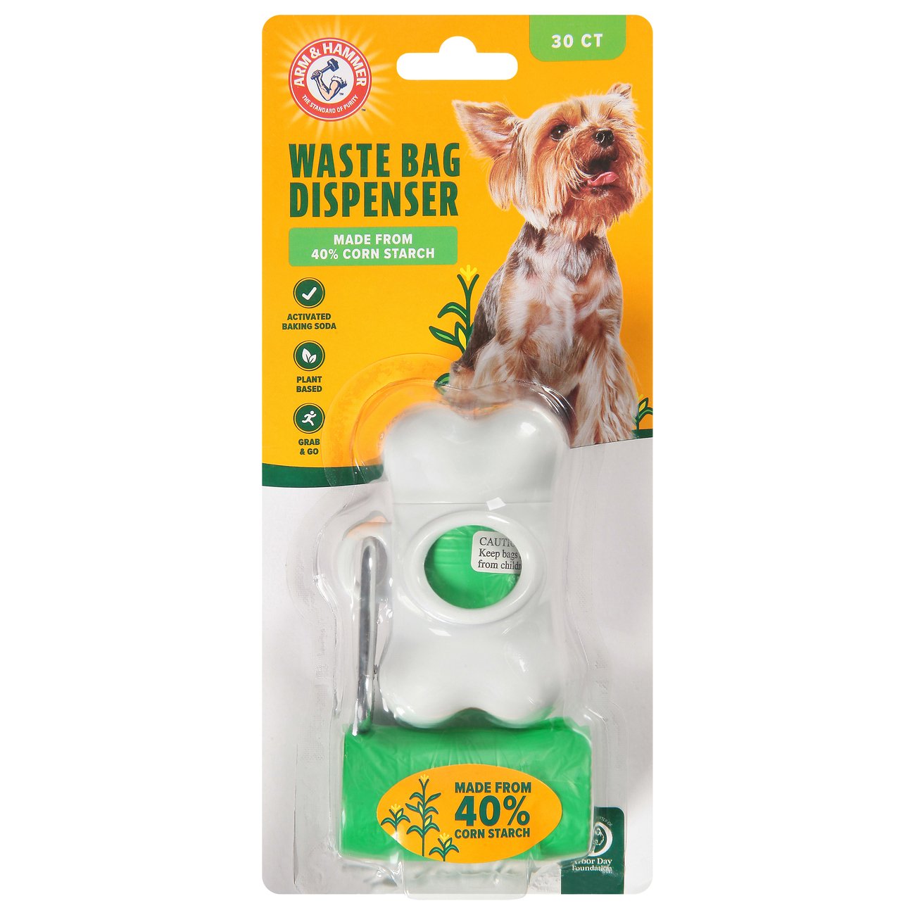 Arm & Hammer Bone Dispenser with Corn Starch Waste Bags - Shop Cleanup ...